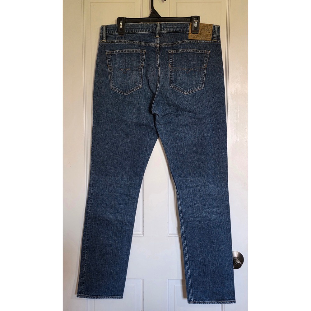 Ralph Lauren 650 Thompson Straight Leg Blue Denim Jeans 32x32 Med Wash Stretch - Picture 3 of 12